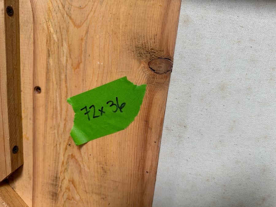 Gerrit Greve (1948-2024, Cardiff by the Sea, CA) Original Acrylic Painting On Canvas Titled 'Elegy For Jack #16 Vessel' 1993 Signed Verso 72' X 36' Estimate $2,592 - $3,240 [Photo 11]