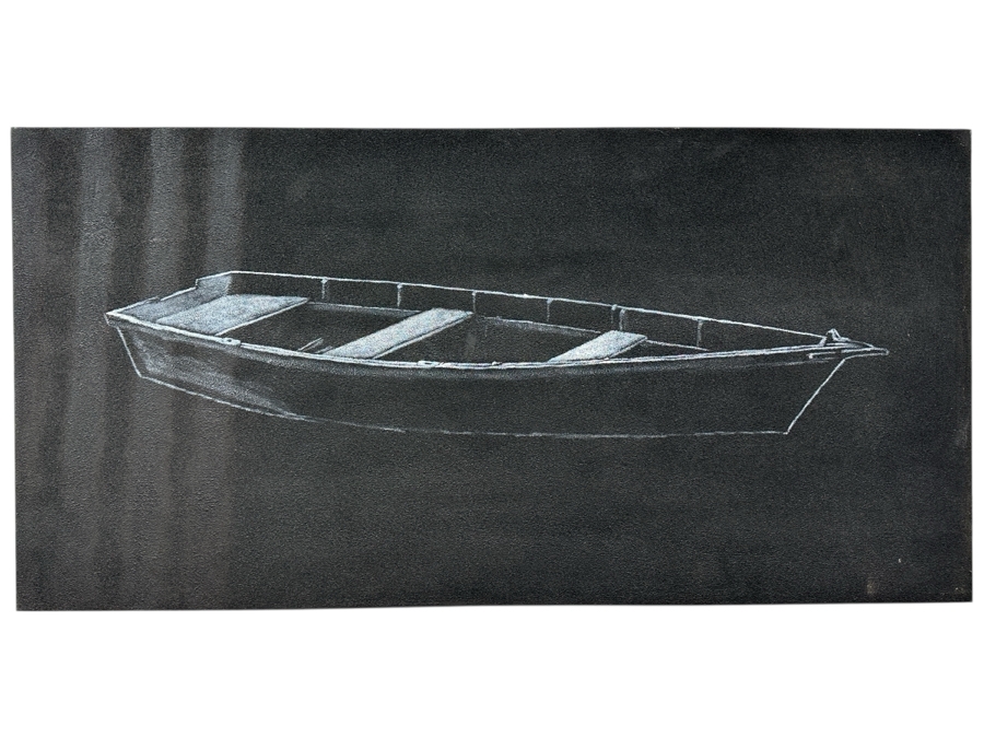 Gerrit Greve (1948-2024, Cardiff by the Sea, CA) Original Acrylic Painting On Canvas Titled 'Elegy For Jack #16 Vessel' 1993 Signed Verso 72' X 36' Estimate $2,592 - $3,240 [Photo 1]