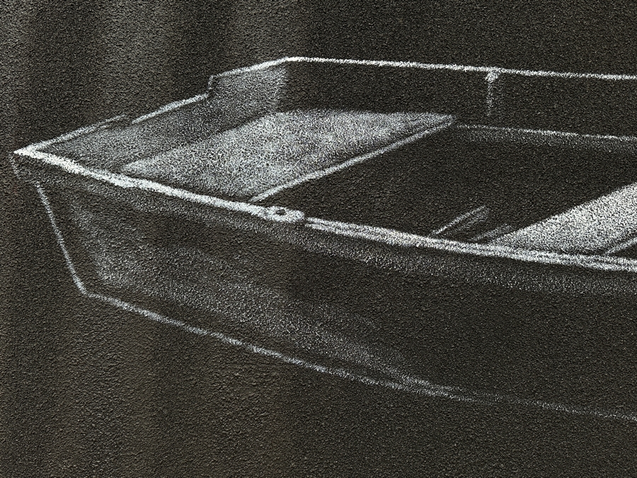 Gerrit Greve (1948-2024, Cardiff by the Sea, CA) Original Acrylic Painting On Canvas Titled 'Elegy For Jack #16 Vessel' 1993 Signed Verso 72' X 36' Estimate $2,592 - $3,240 [Photo 5]