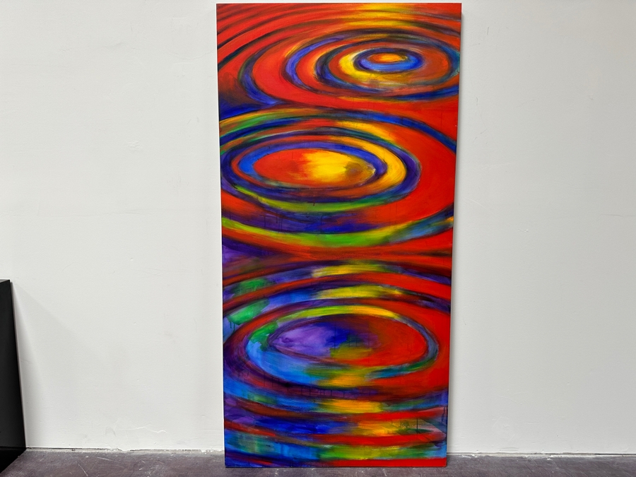 Gerrit Greve (1948-2024, Cardiff by the Sea, CA) Original Acrylic Painting On Canvas Titled 'Alchemy III' 2000 Signed Verso 36' X 72' Estimate $2,592 - $3,240 [Photo 2]