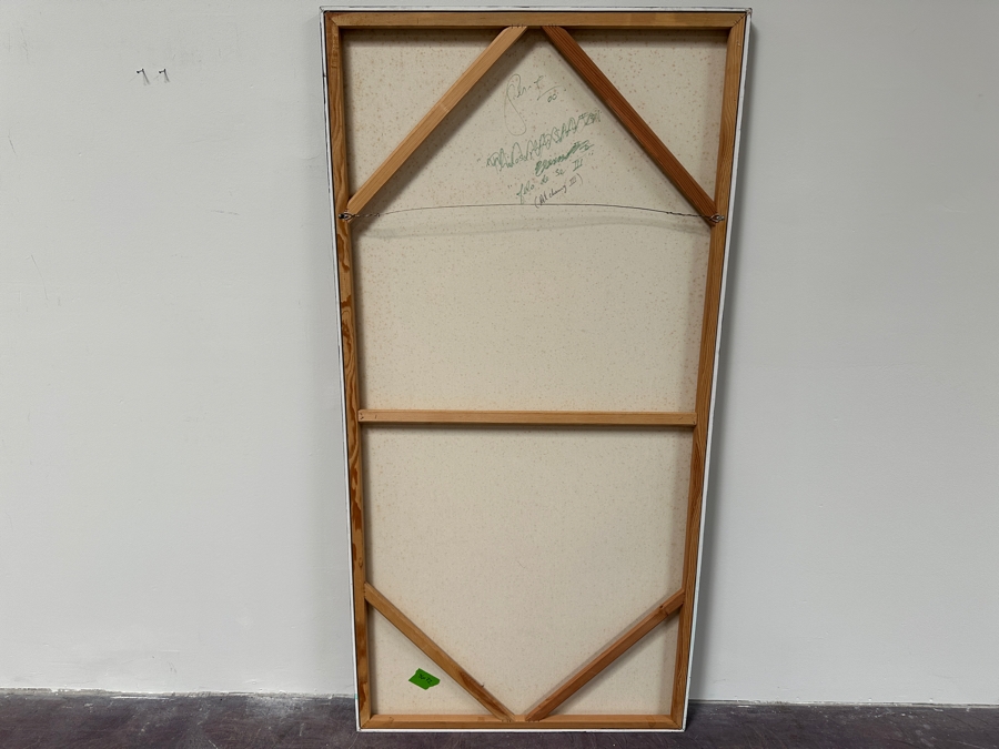 Gerrit Greve (1948-2024, Cardiff by the Sea, CA) Original Acrylic Painting On Canvas Titled 'Alchemy III' 2000 Signed Verso 36' X 72' Estimate $2,592 - $3,240 [Photo 6]