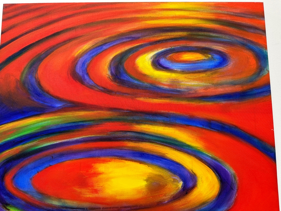 Gerrit Greve (1948-2024, Cardiff by the Sea, CA) Original Acrylic Painting On Canvas Titled 'Alchemy III' 2000 Signed Verso 36' X 72' Estimate $2,592 - $3,240 [Photo 4]