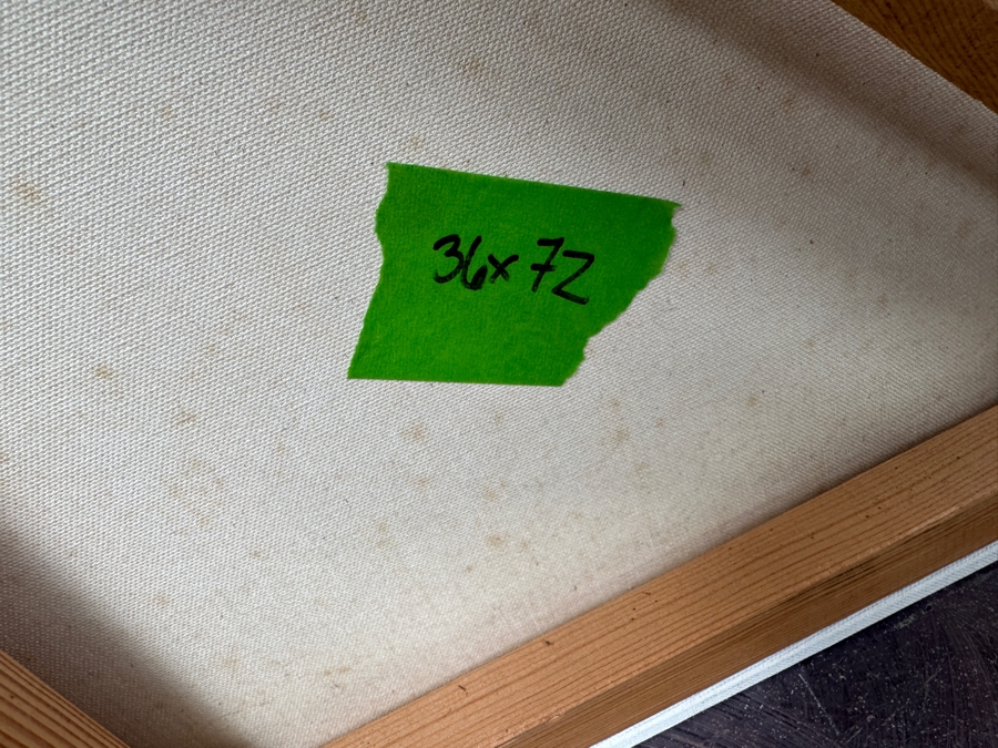 Gerrit Greve (1948-2024, Cardiff by the Sea, CA) Original Acrylic Painting On Canvas Titled 'Alchemy III' 2000 Signed Verso 36' X 72' Estimate $2,592 - $3,240 [Photo 8]