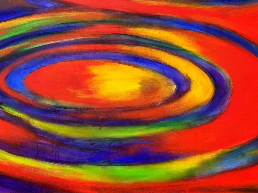 Gerrit Greve (1948-2024, Cardiff by the Sea, CA) Original Acrylic Painting On Canvas Titled 'Alchemy III' 2000 Signed Verso 36' X 72' Estimate $2,592 - $3,240 [Photo 3]