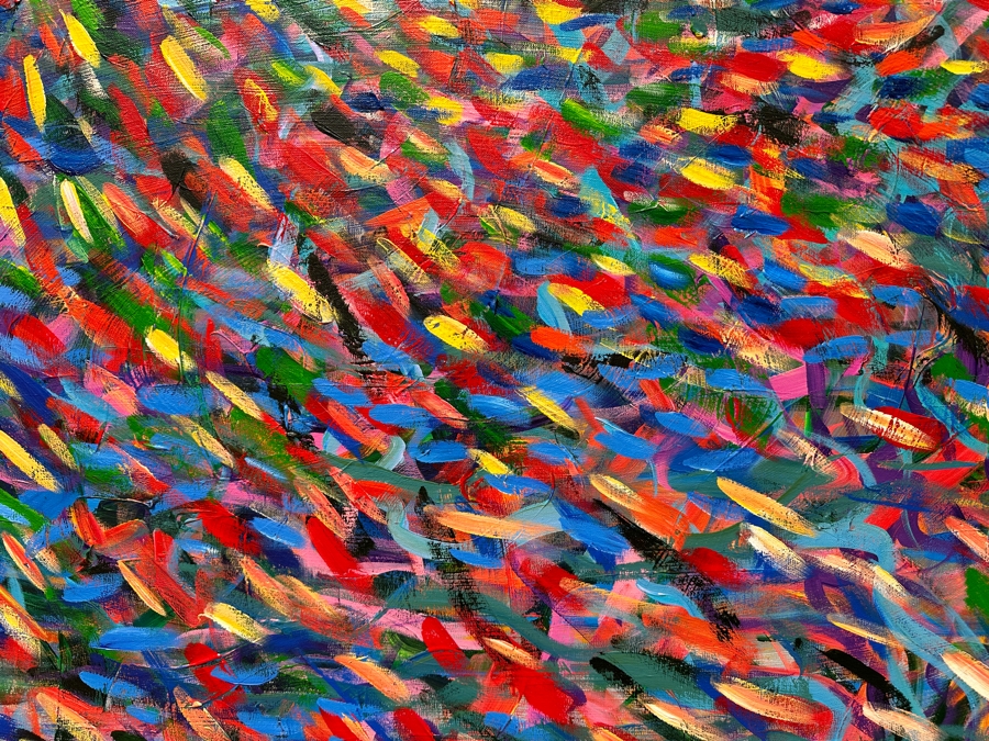 Gerrit Greve (1948-2024, Cardiff by the Sea, CA) Original Acrylic Painting On Canvas Signed Verso 72' X 40' Estimate $2,880 - $3,600 [Photo 4]