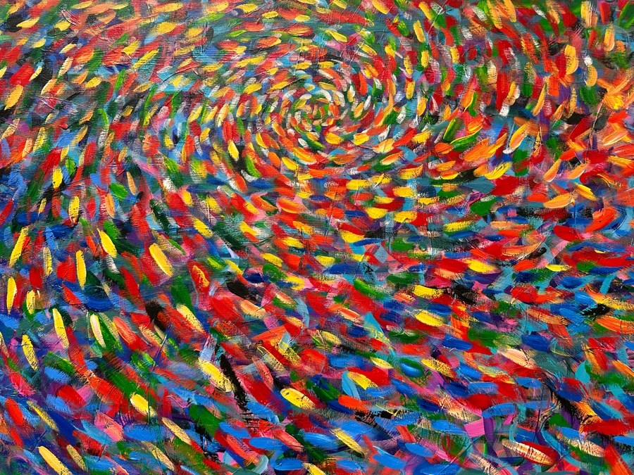 Gerrit Greve (1948-2024, Cardiff by the Sea, CA) Original Acrylic Painting On Canvas Signed Verso 72' X 40' Estimate $2,880 - $3,600 [Photo 3]