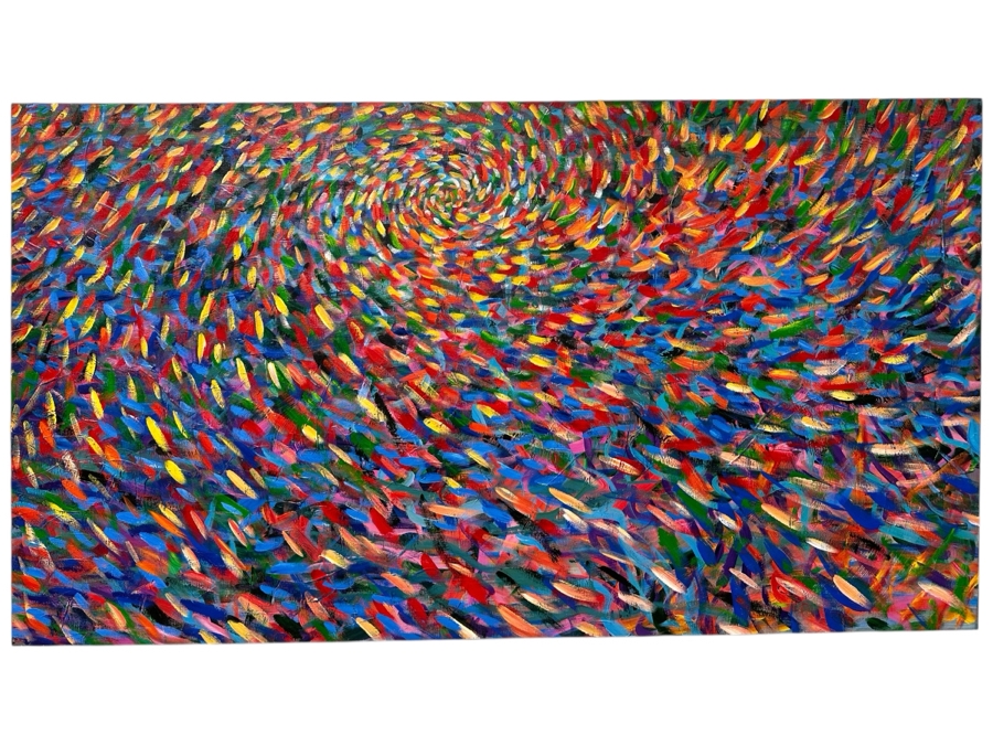 Gerrit Greve (1948-2024, Cardiff by the Sea, CA) Original Acrylic Painting On Canvas Signed Verso 72' X 40' Estimate $2,880 - $3,600 [Photo 1]