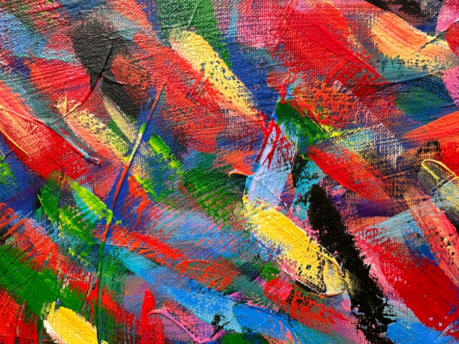 Gerrit Greve (1948-2024, Cardiff by the Sea, CA) Original Acrylic Painting On Canvas Signed Verso 72' X 40' Estimate $2,880 - $3,600 [Photo 5]