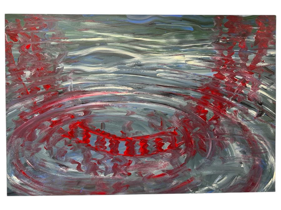 Gerrit Greve (1948-2024, Cardiff by the Sea, CA) Original Acrylic Painting On Canvas Signed Verso 72' X 48' Estimate $3,456 - $4,320 [Photo 1]