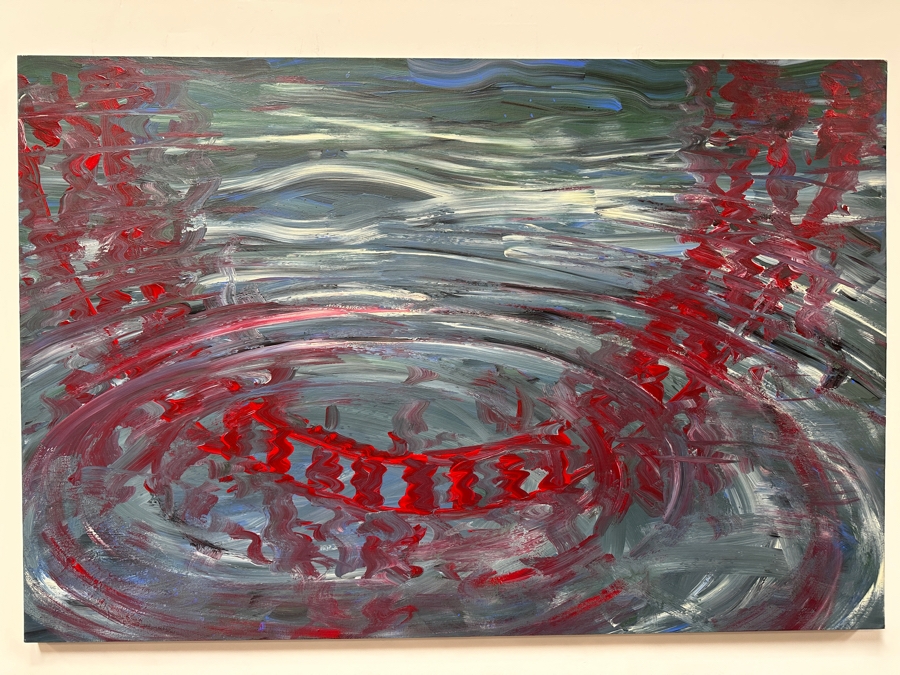 Gerrit Greve (1948-2024, Cardiff by the Sea, CA) Original Acrylic Painting On Canvas Signed Verso 72' X 48' Estimate $3,456 - $4,320 [Photo 2]