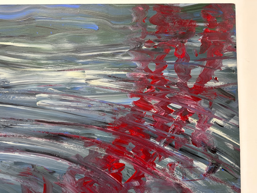 Gerrit Greve (1948-2024, Cardiff by the Sea, CA) Original Acrylic Painting On Canvas Signed Verso 72' X 48' Estimate $3,456 - $4,320 [Photo 5]