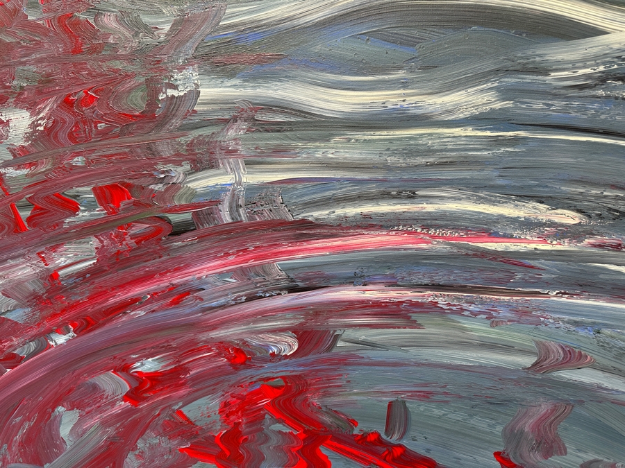 Gerrit Greve (1948-2024, Cardiff by the Sea, CA) Original Acrylic Painting On Canvas Signed Verso 72' X 48' Estimate $3,456 - $4,320 [Photo 4]