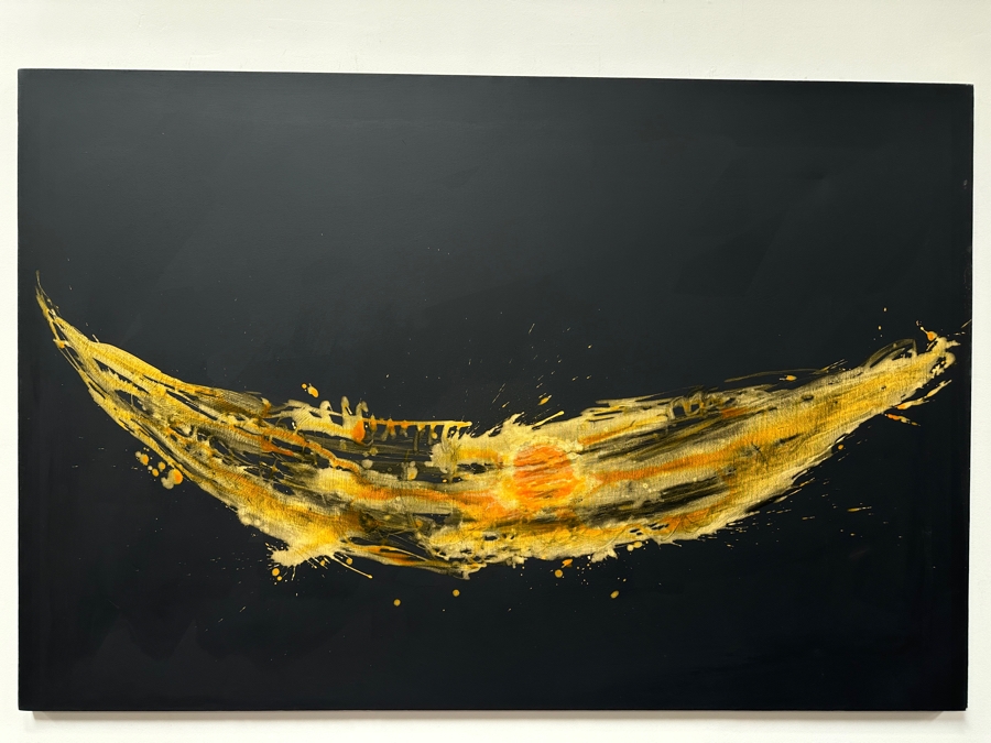 Gerrit Greve (1948-2024, Cardiff by the Sea, CA) Original Acrylic Painting On Canvas Titled 'Spirit Boat XXXIX' 2007 Signed Verso 72' X 48' Estimate $3,456 - $4,320 [Photo 2]