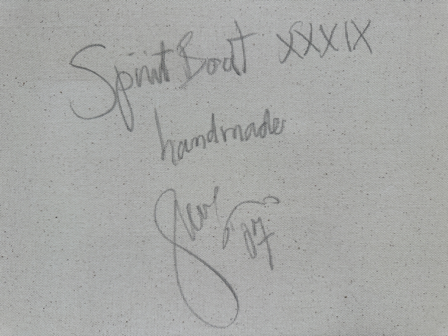 Gerrit Greve (1948-2024, Cardiff by the Sea, CA) Original Acrylic Painting On Canvas Titled 'Spirit Boat XXXIX' 2007 Signed Verso 72' X 48' Estimate $3,456 - $4,320 [Photo 10]