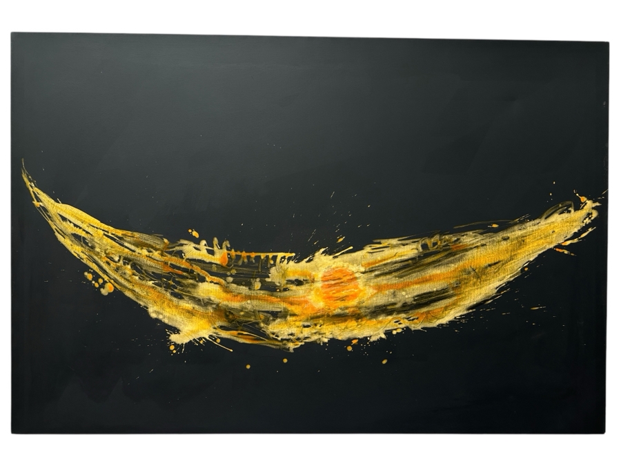 Gerrit Greve (1948-2024, Cardiff by the Sea, CA) Original Acrylic Painting On Canvas Titled 'Spirit Boat XXXIX' 2007 Signed Verso 72' X 48' Estimate $3,456 - $4,320 [Photo 1]