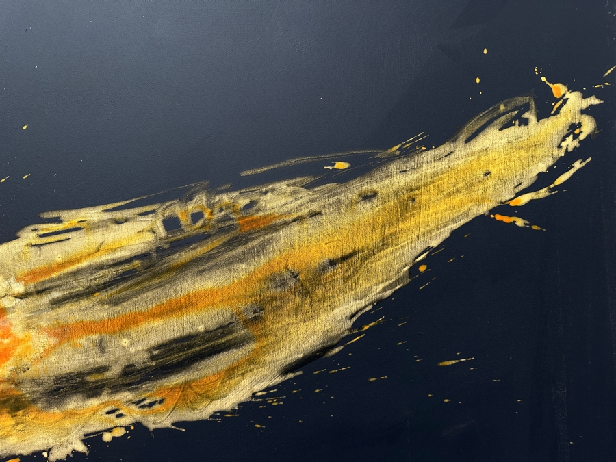 Gerrit Greve (1948-2024, Cardiff by the Sea, CA) Original Acrylic Painting On Canvas Titled 'Spirit Boat XXXIX' 2007 Signed Verso 72' X 48' Estimate $3,456 - $4,320 [Photo 8]