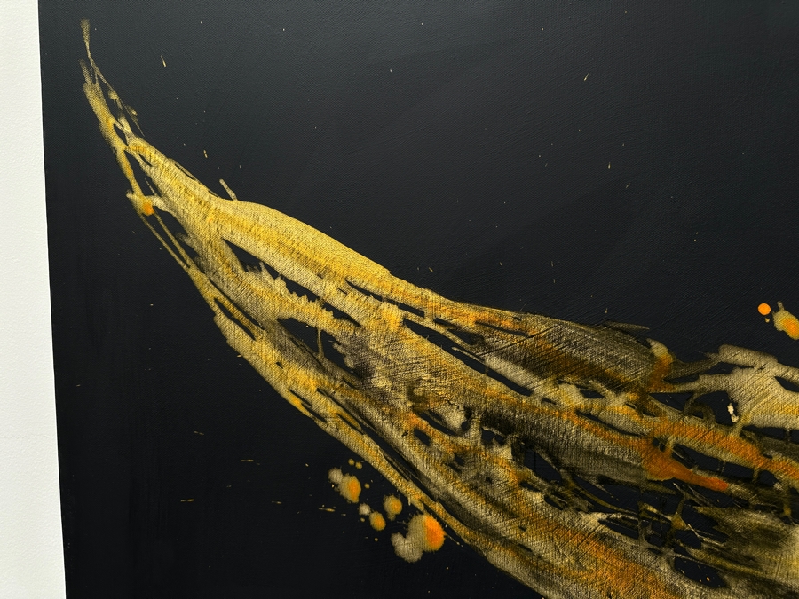 Gerrit Greve (1948-2024, Cardiff by the Sea, CA) Original Acrylic Painting On Canvas Titled 'Spirit Boat XXXIX' 2007 Signed Verso 72' X 48' Estimate $3,456 - $4,320 [Photo 7]