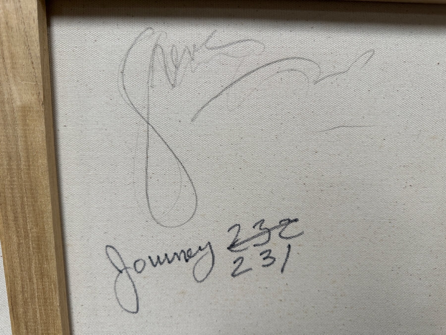 Gerrit Greve (1948-2024, Cardiff by the Sea, CA) Original Acrylic Painting On Canvas Titled 'Journey 231' Signed Verso 28' X 22' Estimate $616 - $770 [Photo 6]