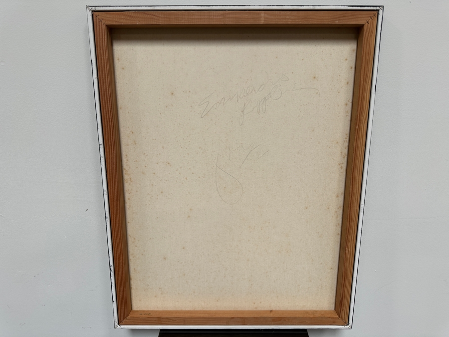 Gerrit Greve (1948-2024, Cardiff by the Sea, CA) Original Acrylic Painting On Canvas Titled 'Emperor's Ripples' Signed Verso 24' X 30' Estimate $720 - $900 [Photo 6]