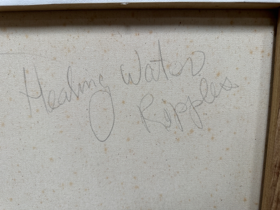 Gerrit Greve (1948-2024, Cardiff by the Sea, CA) Original Acrylic Painting On Canvas Titled 'Healing Water Ripples' 2009 Signed Verso 30' X 24' Estimate $720 - $900 [Photo 5]