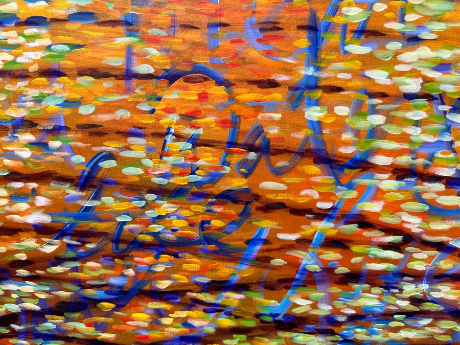 Gerrit Greve (1948-2024, Cardiff by the Sea, CA) Original Acrylic Painting On Canvas Titled 'Healing Water Ripples' 2009 Signed Verso 30' X 24' Estimate $720 - $900 [Photo 3]