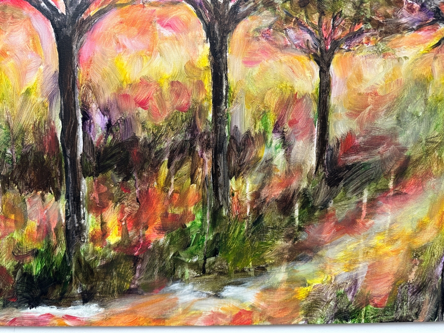 Gerrit Greve (1948-2024, Cardiff by the Sea, CA) Original Acrylic Painting On Canvas Titled 'Mindscape 113' 2019 Signed Verso 30' X 24' Estimate $720 - $900 [Photo 4]