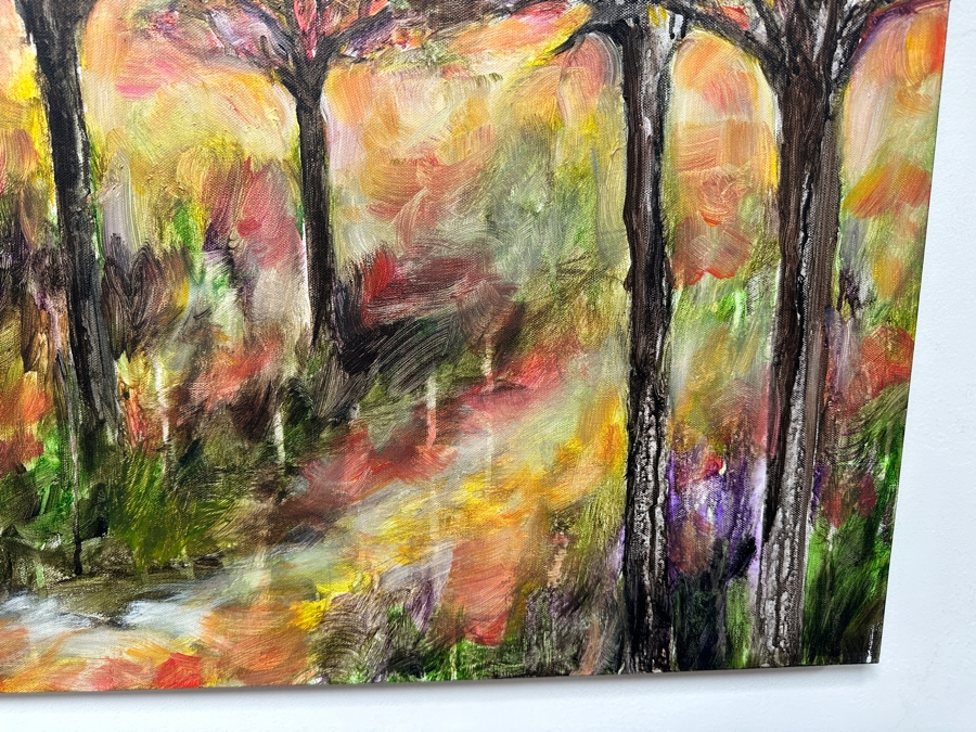 Gerrit Greve (1948-2024, Cardiff by the Sea, CA) Original Acrylic Painting On Canvas Titled 'Mindscape 113' 2019 Signed Verso 30' X 24' Estimate $720 - $900 [Photo 5]