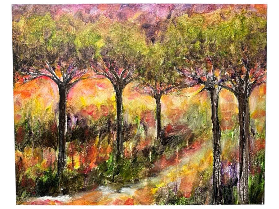 Gerrit Greve (1948-2024, Cardiff by the Sea, CA) Original Acrylic Painting On Canvas Titled 'Mindscape 113' 2019 Signed Verso 30' X 24' Estimate $720 - $900 [Photo 1]