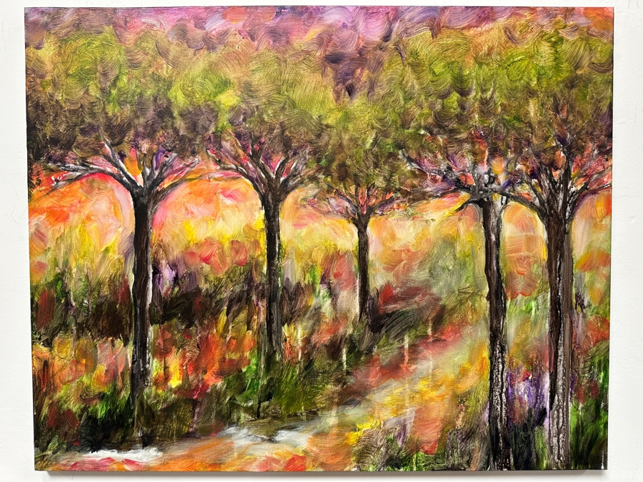 Gerrit Greve (1948-2024, Cardiff by the Sea, CA) Original Acrylic Painting On Canvas Titled 'Mindscape 113' 2019 Signed Verso 30' X 24' Estimate $720 - $900 [Photo 2]