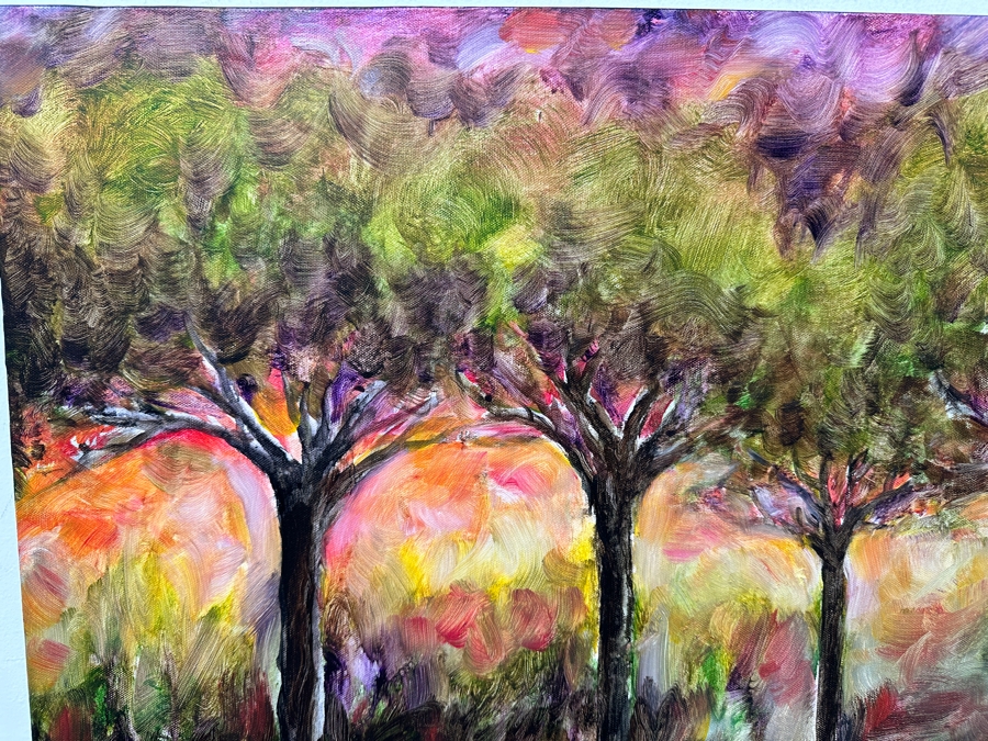 Gerrit Greve (1948-2024, Cardiff by the Sea, CA) Original Acrylic Painting On Canvas Titled 'Mindscape 113' 2019 Signed Verso 30' X 24' Estimate $720 - $900 [Photo 3]