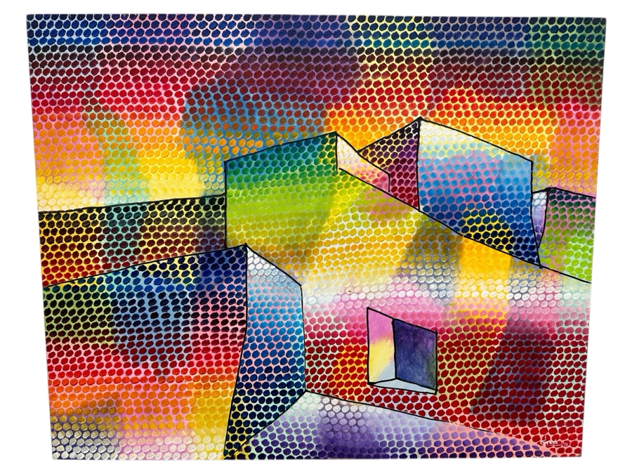 Gerrit Greve (1948-2024, Cardiff by the Sea, CA) Original Acrylic Painting On Board 1973 Signed Lower Right 30' X 24' Estimate $720 - $900