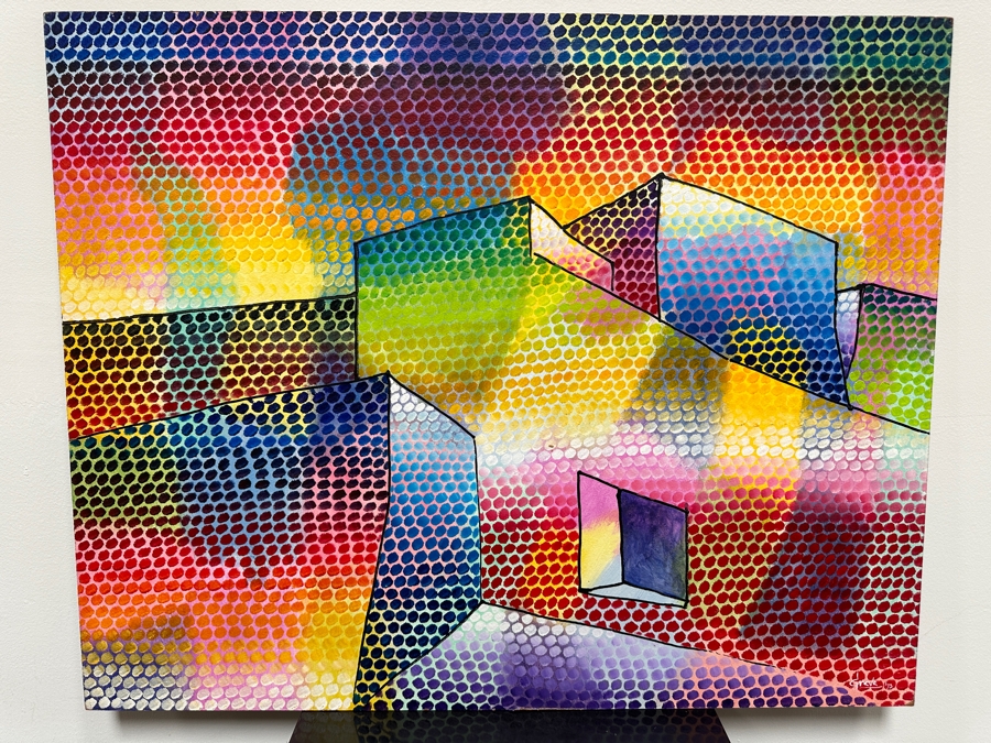 Gerrit Greve (1948-2024, Cardiff by the Sea, CA) Original Acrylic Painting On Board 1973 Signed Lower Right 30' X 24' Estimate $720 - $900 [Photo 2]