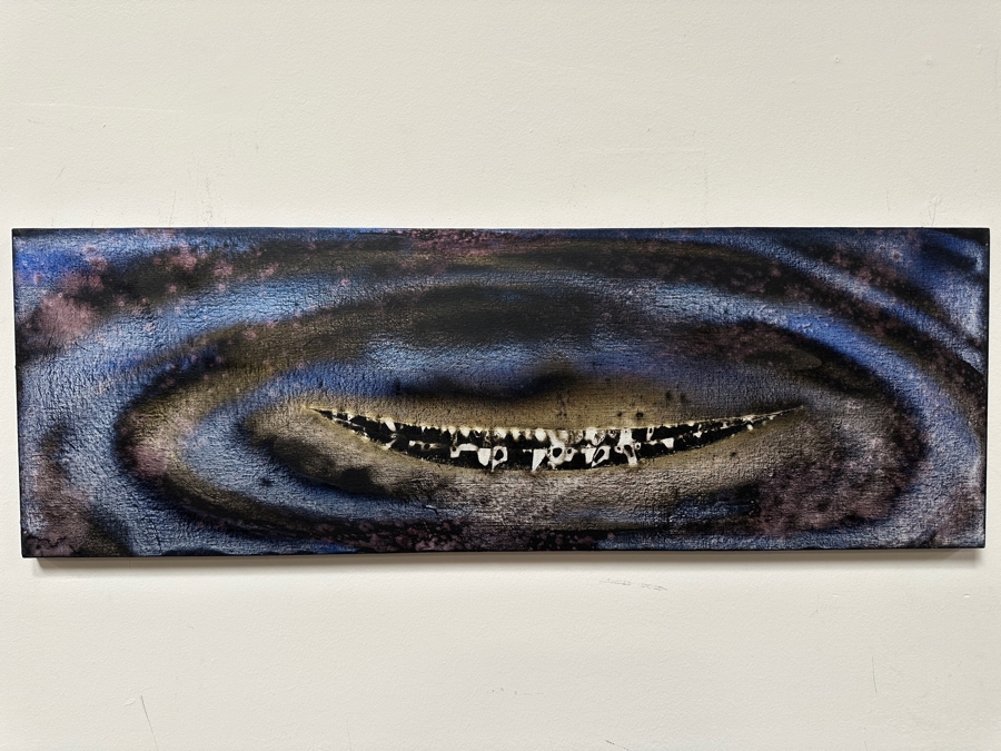 Gerrit Greve (1948-2024, Cardiff by the Sea, CA) Original Acrylic Painting On Canvas Titled 'Voyage 313' 2018 Signed Verso 36' X 12' Estimate $432 - $540 [Photo 2]