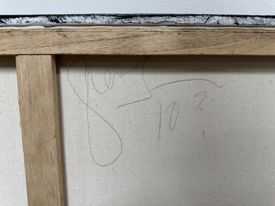 Gerrit Greve (1948-2024, Cardiff by the Sea, CA) Original Acrylic Painting On Canvas Titled 'Fish' Signed Verso 36' X 12' Estimate $432 - $540 [Photo 7]