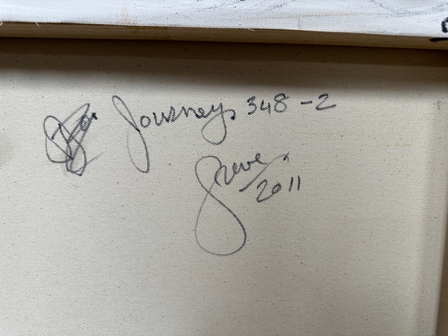 Gerrit Greve (1948-2024, Cardiff by the Sea, CA) Original Acrylic Painting On Canvas Titled 'Journey 348' 2011 Signed Verso 36' X 18' Estimate $648 - $810 [Photo 6]