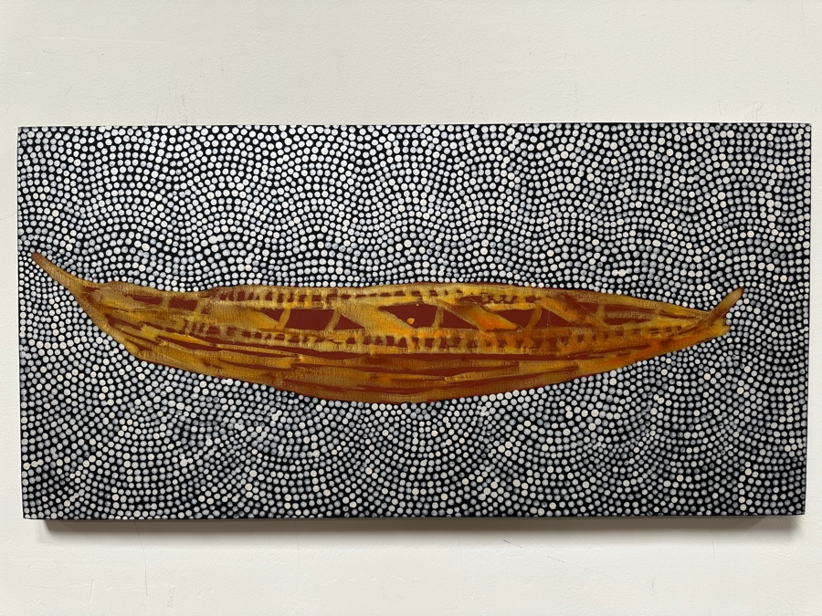 Gerrit Greve (1948-2024, Cardiff by the Sea, CA) Original Acrylic Painting On Canvas 2009 Signed Verso 36' X 18' Estimate $648 - $810 [Photo 2]