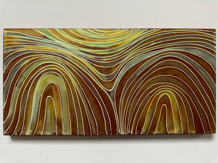 Gerrit Greve (1948-2024, Cardiff by the Sea, CA) Original Acrylic Painting On Canvas Signed Verso 36' X 18' Estimate $648 - $810 [Photo 2]