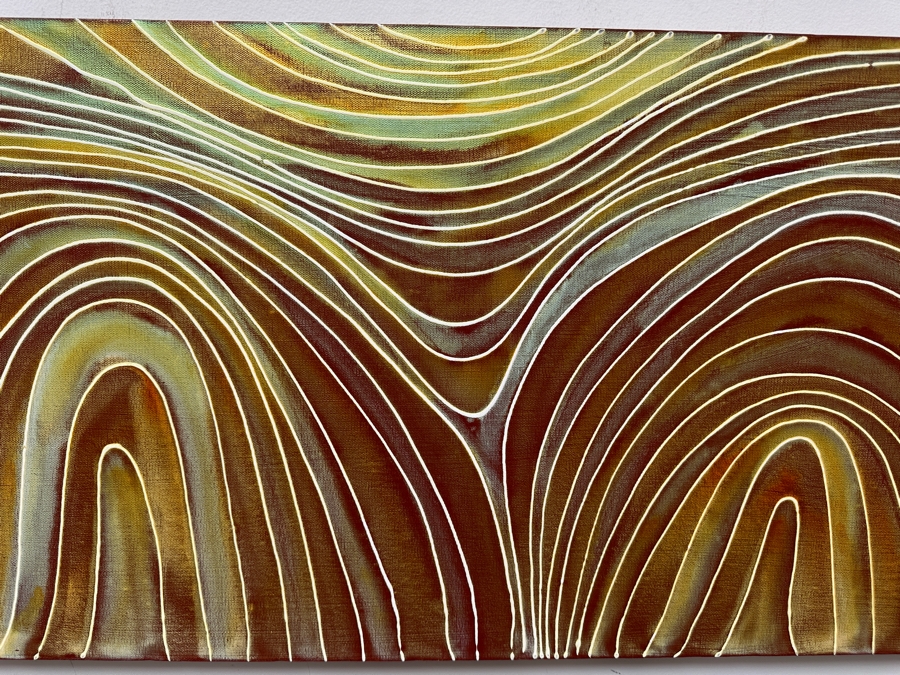 Gerrit Greve (1948-2024, Cardiff by the Sea, CA) Original Acrylic Painting On Canvas Signed Verso 36' X 18' Estimate $648 - $810 [Photo 3]