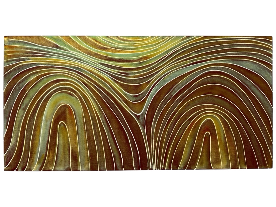 Gerrit Greve (1948-2024, Cardiff by the Sea, CA) Original Acrylic Painting On Canvas Signed Verso 36' X 18' Estimate $648 - $810