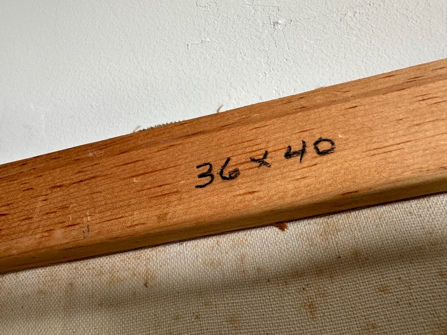 Gerrit Greve (1948-2024, Cardiff by the Sea, CA) Original Acrylic Painting On Canvas Titled 'Kira' Signed Lower Right 40' X 36' Estimate $1,440 - $1,800 [Photo 9]