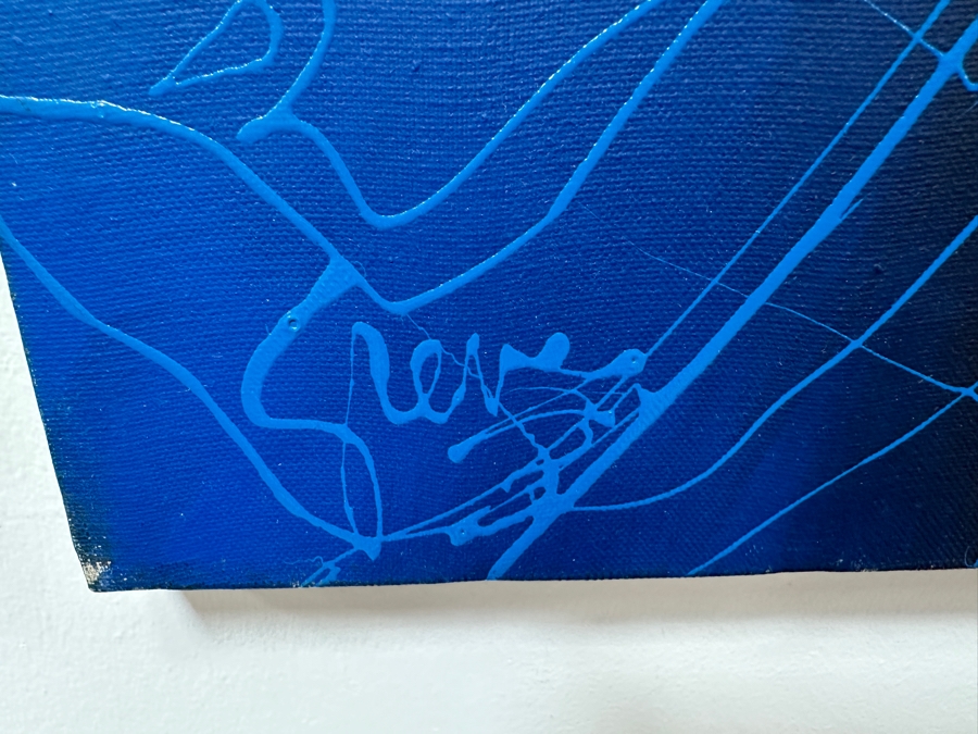 Gerrit Greve (1948-2024, Cardiff by the Sea, CA) Original Acrylic Drip Painting On Canvas Titled 'Grace'  Signed Lower Left 30' X 40' Estimate $1,200 - $1,500 [Photo 7]