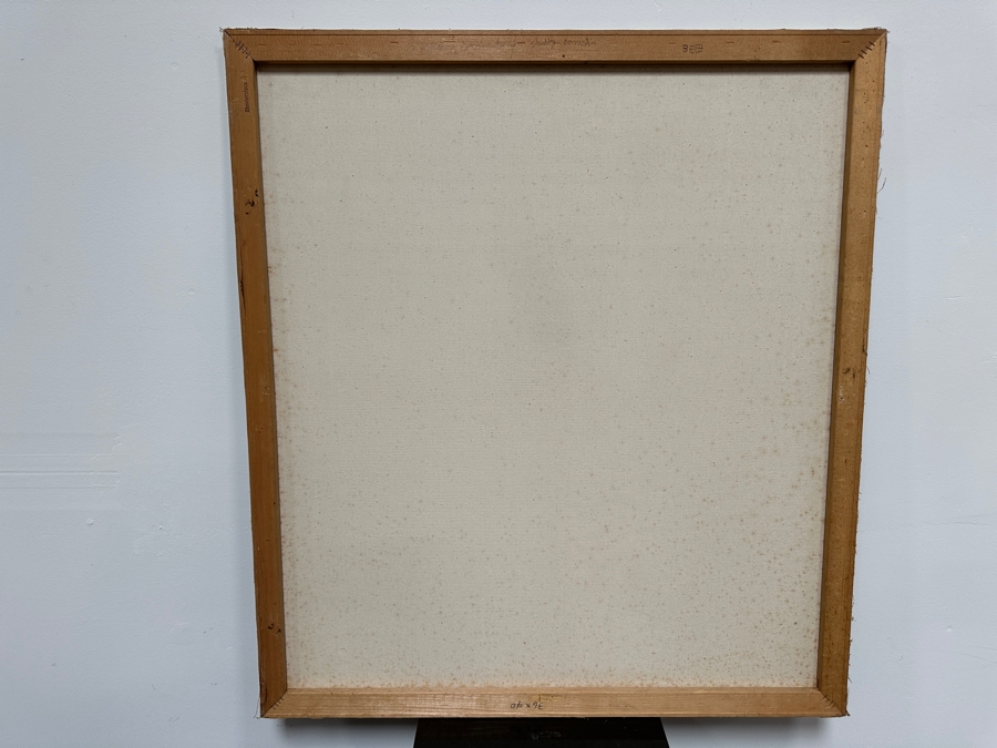 Gerrit Greve (1948-2024, Cardiff by the Sea, CA) Original Acrylic Painting On Canvas Titled 'Standing Conversation' Signed Lower Left 36' X 40' Estimate $1,440 - $1,800 [Photo 6]