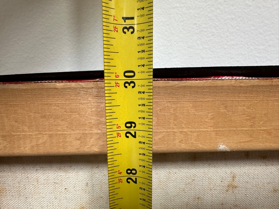 Gerrit Greve (1948-2024, Cardiff by the Sea, CA) Original Acrylic Painting On Canvas Titled 'French Heart'  Signed Lower Right And Verso 36' X 30' Estimate $1,080 - $1,350 [Photo 10]