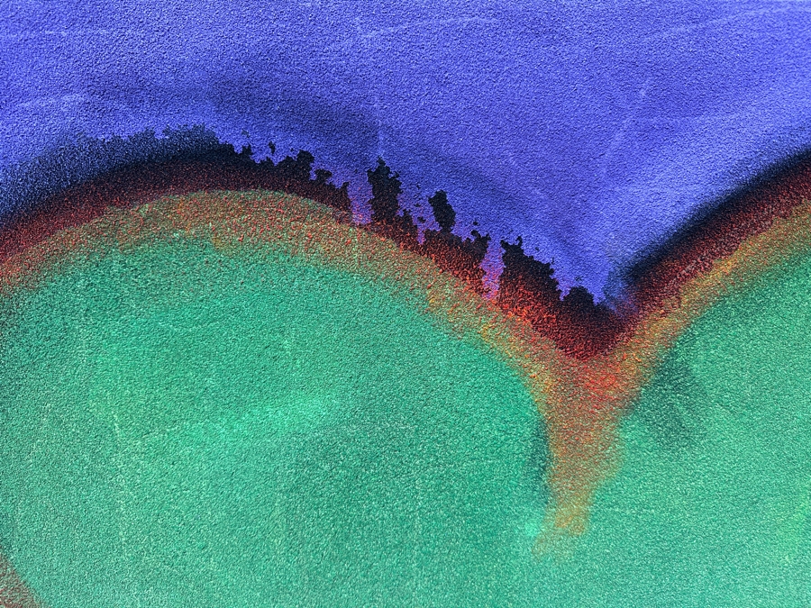 Gerrit Greve (1948-2024, Cardiff by the Sea, CA) Original Acrylic Painting On Canvas Titled 'Heart Of Secrets' 1992 Signed Verso 36' X 32' Estimate $1,152 - $1,440 [Photo 3]