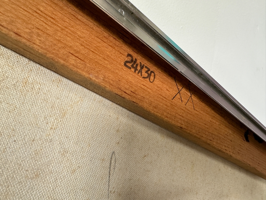 Gerrit Greve (1948-2024, Cardiff by the Sea, CA) Original Acrylic Painting On Canvas Titled 'Misty Reeds' 1988 Signed Lower Left And Verso 30' X 24' Estimate $720 - $900 [Photo 7]