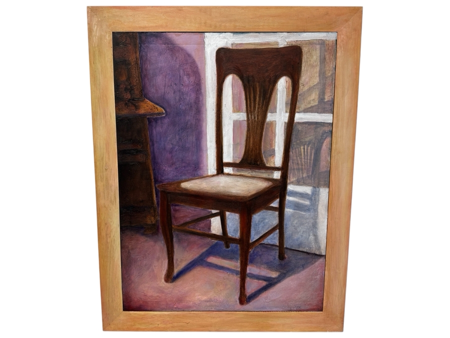 Gerrit Greve (1948-2024, Cardiff by the Sea, CA) Original Acrylic Painting On Canvas Titled 'Many Calls #3' 1993 Signed Verso 30' X 40' Framed 36.5' X 46.5' Estimate $1,200 - $1,500 [Photo 2]