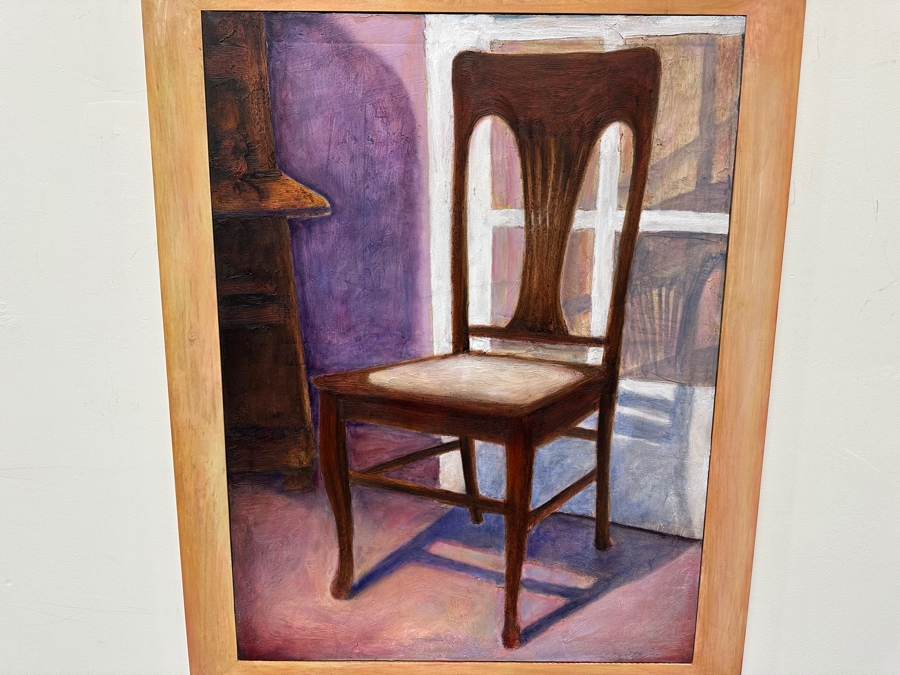 Gerrit Greve (1948-2024, Cardiff by the Sea, CA) Original Acrylic Painting On Canvas Titled 'Many Calls #3' 1993 Signed Verso 30' X 40' Framed 36.5' X 46.5' Estimate $1,200 - $1,500 [Photo 4]
