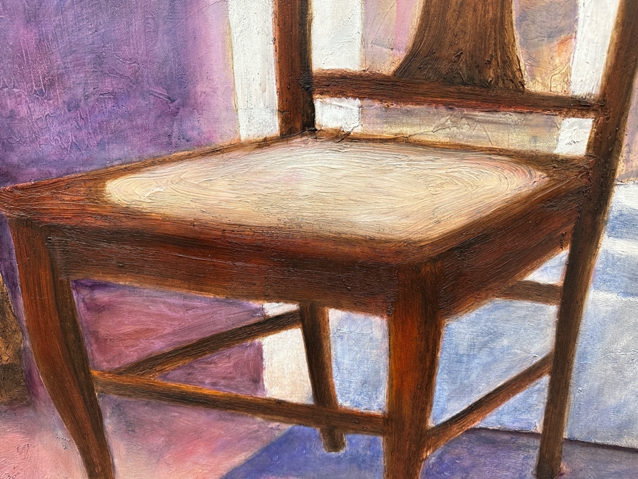 Gerrit Greve (1948-2024, Cardiff by the Sea, CA) Original Acrylic Painting On Canvas Titled 'Many Calls #3' 1993 Signed Verso 30' X 40' Framed 36.5' X 46.5' Estimate $1,200 - $1,500 [Photo 5]