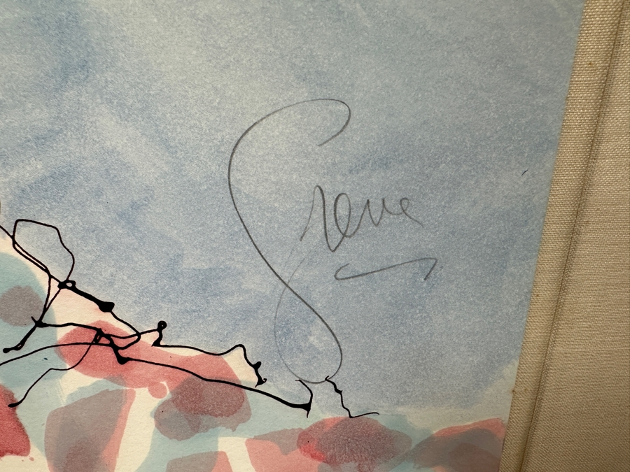 Gerrit Greve (1948-2024, Cardiff by the Sea, CA) Original Mixed Media Painting On Paper Titled 'Jamaica' 1978 Signed Lower Right 26' X 33' Framed 34.5' X 41.5' (Missing Glass) Estimate $858 - $1,073 [Photo 8]