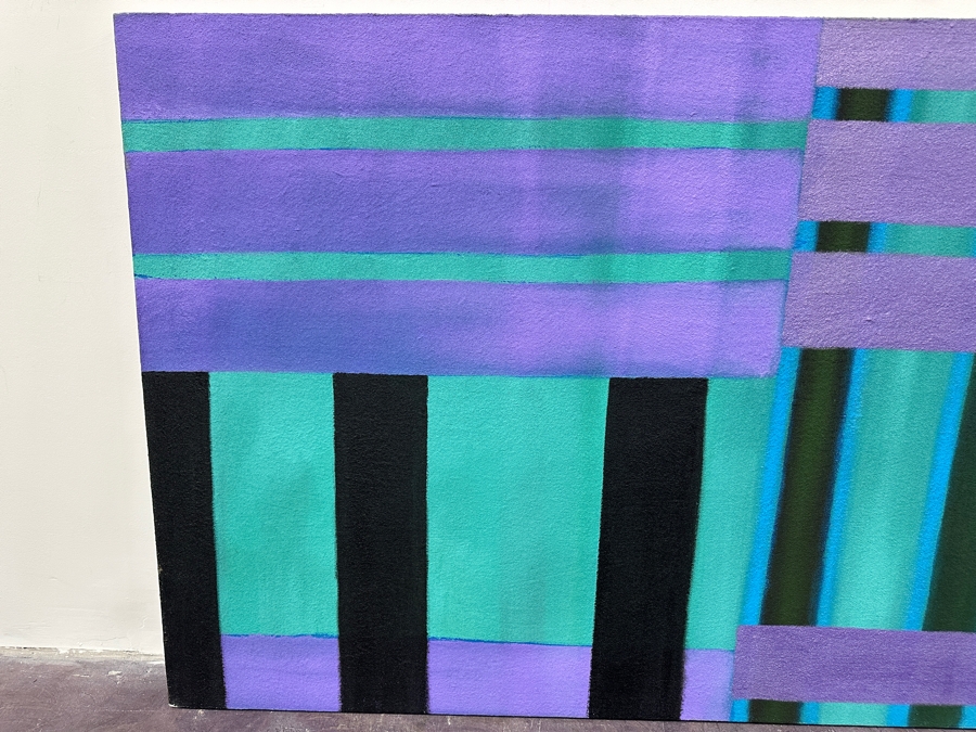 Gerrit Greve (1948-2024, Cardiff by the Sea, CA) Original Acrylic Sand Painting On Canvas Titled 'Fantasy Christmas' Signed Verso 72' X 45' Estimate $3,240 - $4,050 [Photo 3]